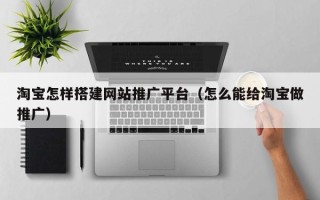 安阳淘宝怎样搭建网站推广平台（怎么能给淘宝做推广）